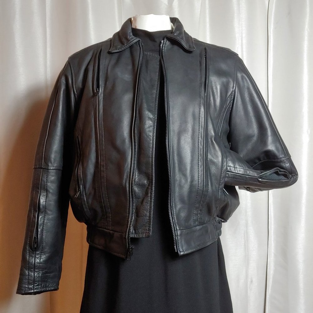 PROTECH USA Vintage Performance Leather Motorcycle Jacket with Thinsulate Liner,